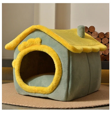 Load image into Gallery viewer, Foldable Dog House Pet Cat Bed Winter Dog Villa Sleep Kennel Removable Nest Warm Enclosed Cave Sofa Pets Supplies
