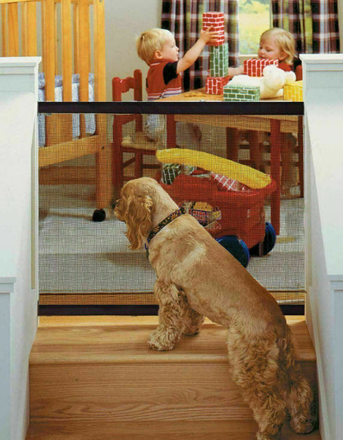 Load image into Gallery viewer, Pet Dog Fence Gate Safe Guard Safety Enclosure Dog Fences Dog Gate The Ingenious Mesh Magic Pet Gate Pet Supplies Dropshipping
