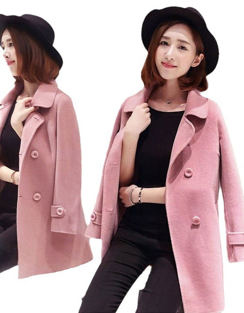 Load image into Gallery viewer, Wool Mid-length Korean Style Slim Fit Slimming And Fashionable Woolen Women&#39;s Overcoat
