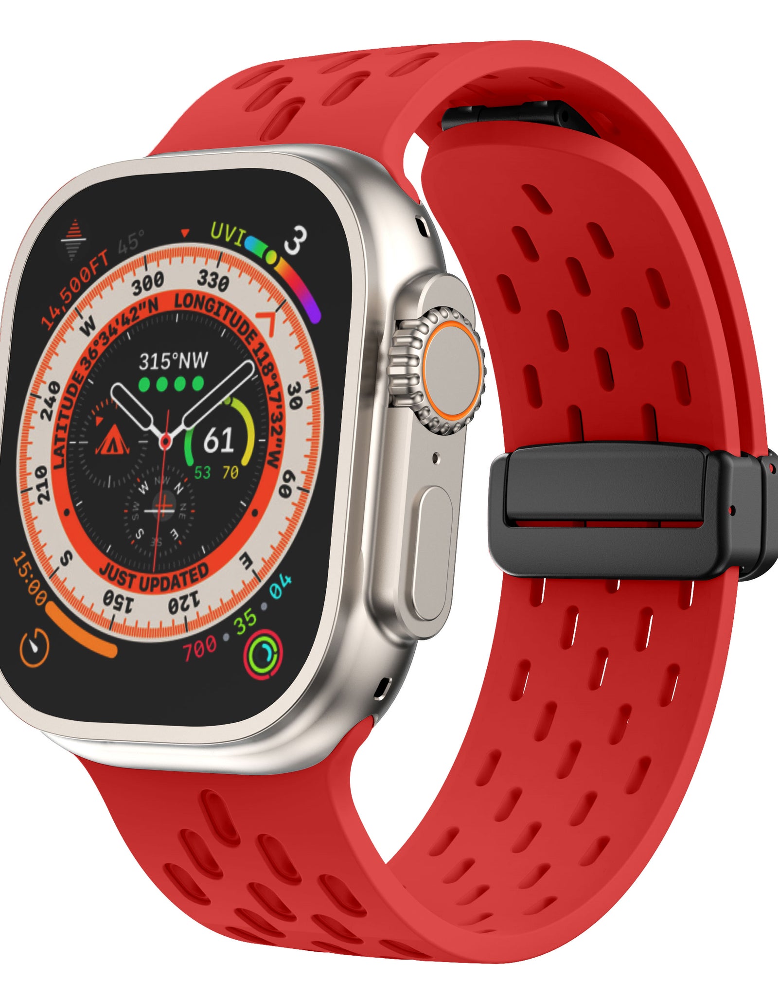 Mesh Magnetic Buckle Silicone Strap Iwatch Strap