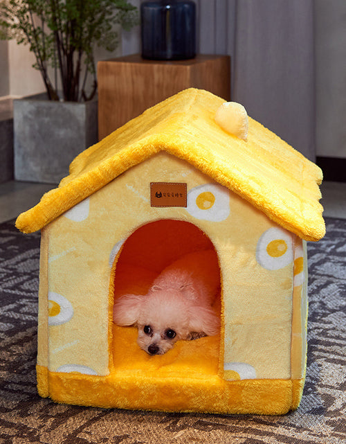 Load image into Gallery viewer, Foldable Dog House Pet Cat Bed Winter Dog Villa Sleep Kennel Removable Nest Warm Enclosed Cave Sofa Pets Supplies
