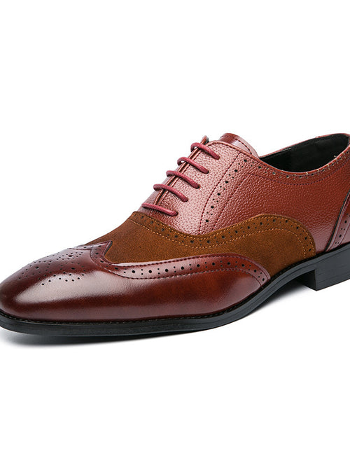 Load image into Gallery viewer, British Men&#39;s Low-top Lace-up Pointed Leather Shoes
