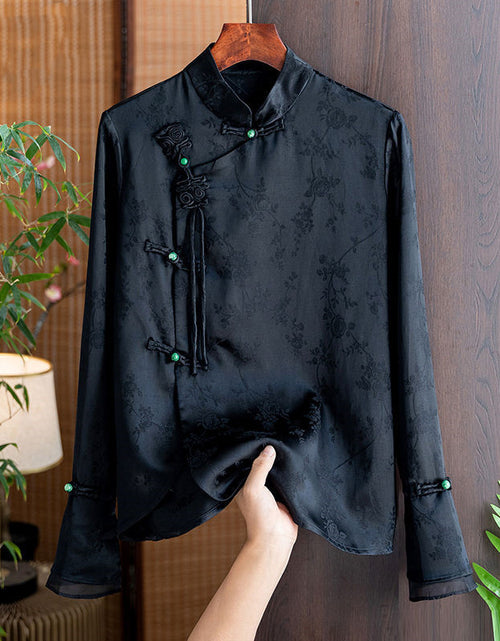 Load image into Gallery viewer, Retro Jacquard Shirt Chinese Style Entry Lux Elegant Tang Suit
