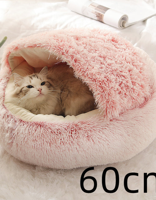 Load image into Gallery viewer, 2 In 1 Dog And Cat Bed Pet Winter Bed Round Plush Warm Bed House Soft Long Plush Pets Bed
