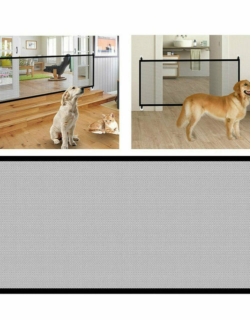 Load image into Gallery viewer, Pet Dog Fence Gate Safe Guard Safety Enclosure Dog Fences Dog Gate The Ingenious Mesh Magic Pet Gate Pet Supplies Dropshipping
