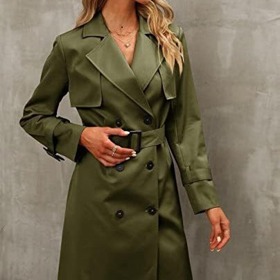 Load image into Gallery viewer, European And American Autumn Women&#39;s Double Breasted Fashion Casual Trench Coat
