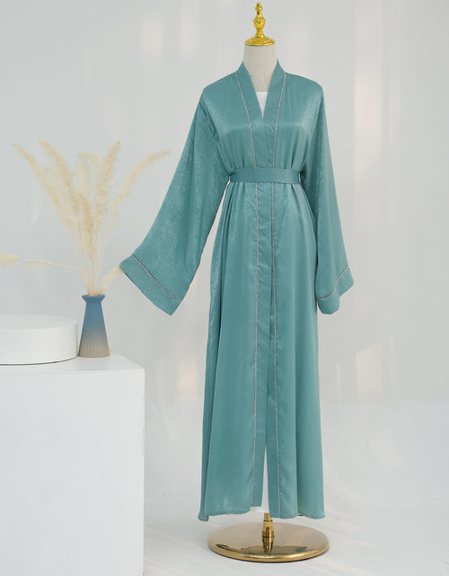 Load image into Gallery viewer, Women&#39;s Daily Solid Color Trim Robe Cardigan
