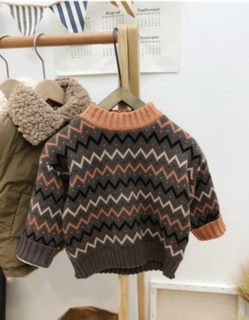 Load image into Gallery viewer, Korean Version Of Childrens Clothing Mens And Womens Baby Sweater
