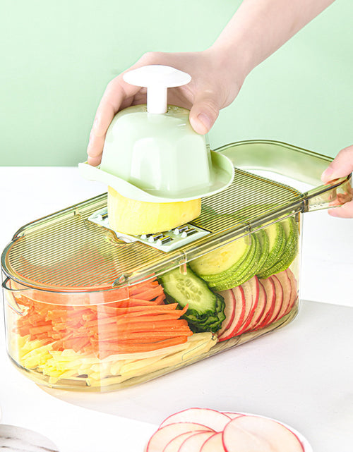 Load image into Gallery viewer, Multifunction Transparent Vegetable Cutter Steel Blade Potato Slicer Fruit Shred Dicing Blades Carrot Cheese Grater Chopper Kitchen Gadgets
