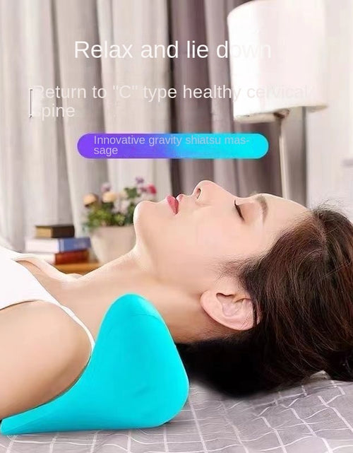 Load image into Gallery viewer, Cervical Spine Massage Pillow Gravity Acupressure Neck Massager Cervical Spine Pillow Neck Shoulder Massage Pillow Home Traction Corrector
