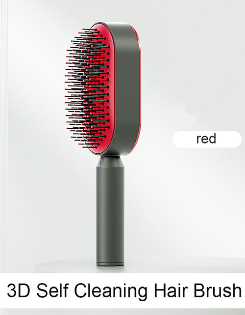 Load image into Gallery viewer, Self Cleaning Hair Brush For Women One-key Cleaning Hair Loss Airbag Massage Scalp Comb Anti-Static Hairbrush
