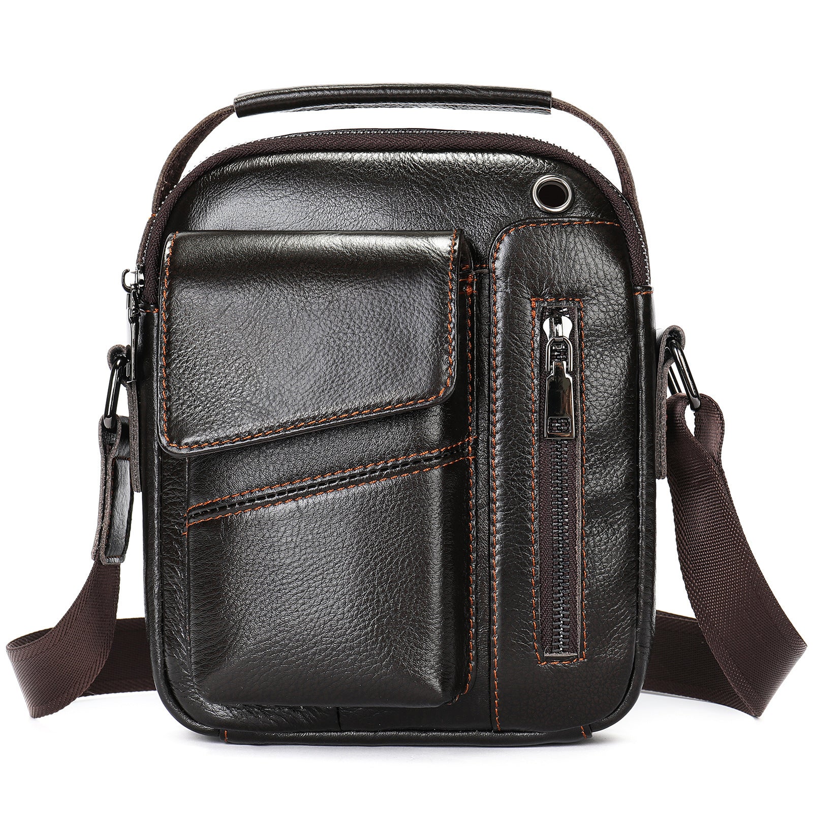 Men's Business Minimalist Leather Crossbody Bag