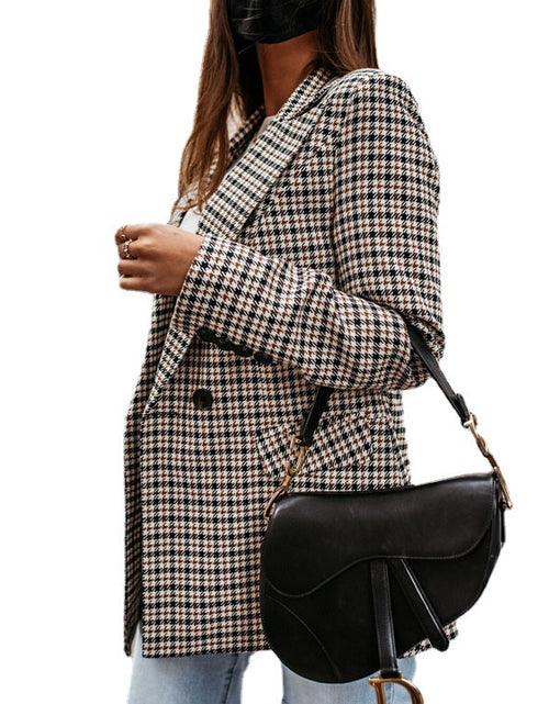 Load image into Gallery viewer, Fashion Plaid Printed Temperament Suit Women
