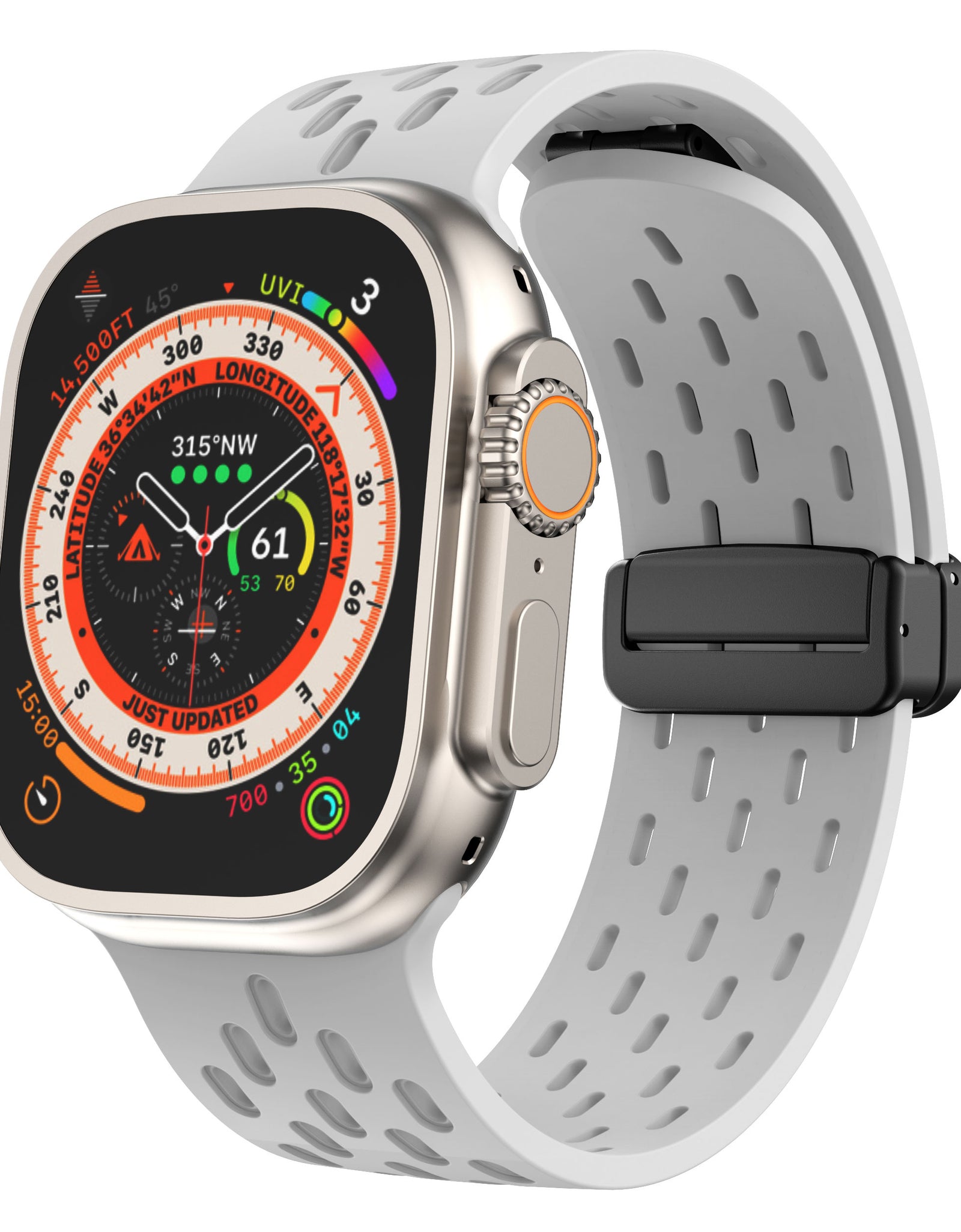 Mesh Magnetic Buckle Silicone Strap Iwatch Strap