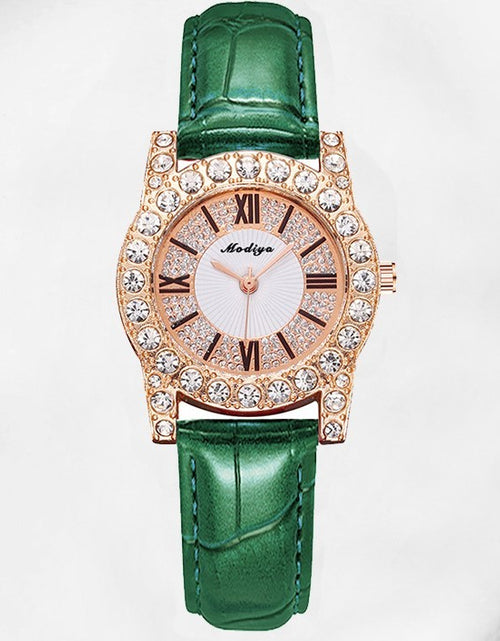 Load image into Gallery viewer, Women&#39;s Korean-style Diamond-embedded Creative Watch With Roman Scale
