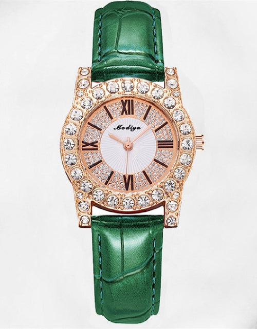 Load image into Gallery viewer, Women&#39;s Korean-style Diamond-embedded Creative Watch With Roman Scale
