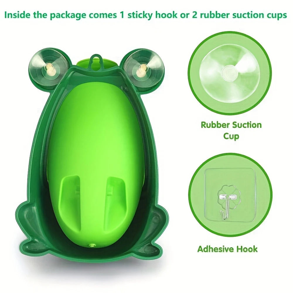 Cute Frog Potty Training Urinal Boy with Fun Aiming Target, Toilet Urinal Trainer, Children Stand Vertical Pee Infant Toddler