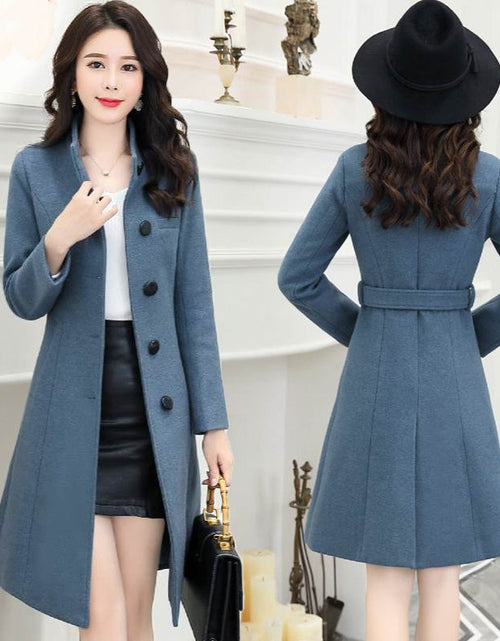 Load image into Gallery viewer, Fashion Slim-fitting Loose Woolen Coat Women
