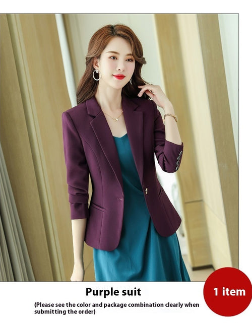 Load image into Gallery viewer, Korean Style Casual Slim Fit Waist-tight Spring And Autumn Black Small Business Suit
