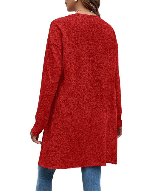 Load image into Gallery viewer, Women&#39;s Fashion Solid Color Cardigan Loose Shawl Top
