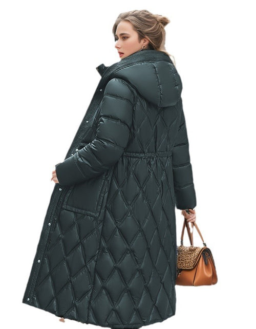 Load image into Gallery viewer, Thick Mid-length Below The Knee Hooded Winter Women&#39;s Down Jacket
