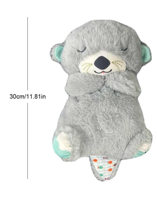 Load image into Gallery viewer, Breathing Otter Baby Sleep and Playmate Otter Musical Stuffed Plush Toy Baby Kids Soothing Music Sleep Sound and Light Doll Toys
